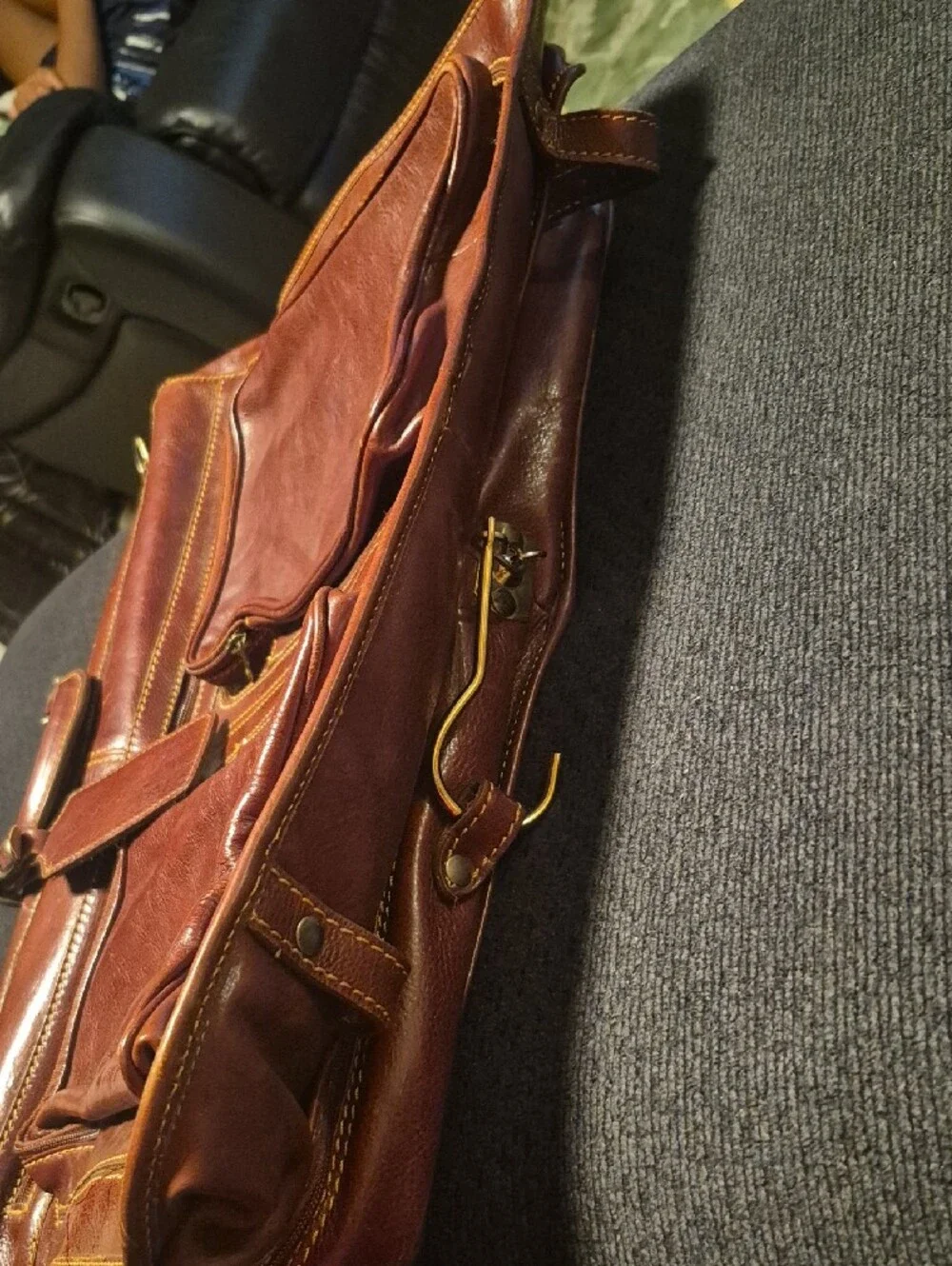 Men’s Leather Briefcase in Rich Brown